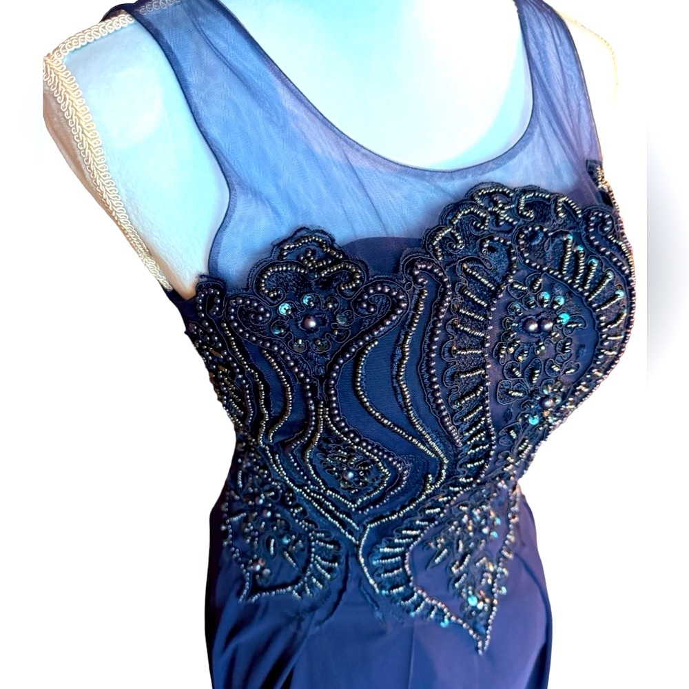 Blue beaded gown - Size 6